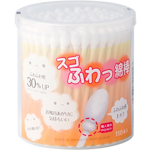 山洋　スゴふわっ綿棒　１パック（１１０本）1