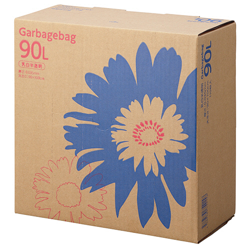 TANOSEE ゴミ袋 コンパクト 乳白半透明 45L BOXタイプ 1箱(110枚)
