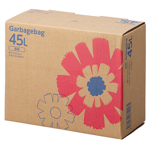 たのめーる】TANOSEE ゴミ袋 コンパクト 透明 45L BOXタイプ 1箱(110枚