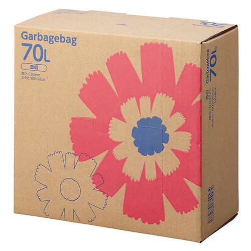 ＴＡＮＯＳＥＥ　ゴミ袋　コンパクト　透明　７０Ｌ　ＢＯＸタイプ　１箱（１１０枚）1