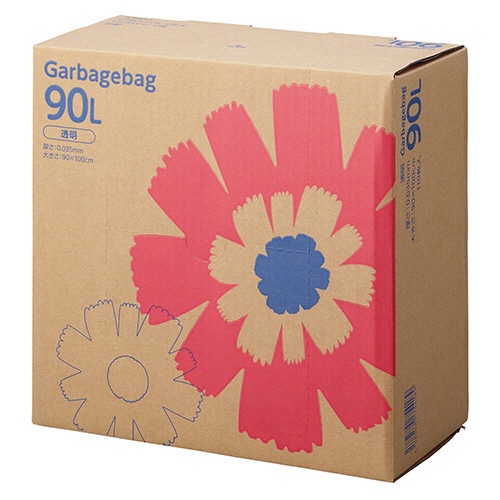 ＴＡＮＯＳＥＥ　ゴミ袋　コンパクト　透明　９０Ｌ　ＢＯＸタイプ　１箱（１１０枚）1
