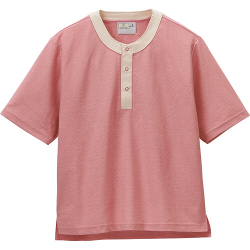 トンボ　半袖シャツ　クレープ防縮ニット　ピンク　Ｌサイズ　ＣＲ８１１－１４－Ｌ　１着1