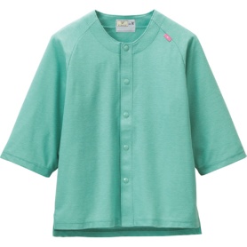 トンボ　カラーレスシャツ　クレープ防縮ニット　エメラルドグリーン　Ｓサイズ　ＣＲ８０７－４６－Ｓ　１着