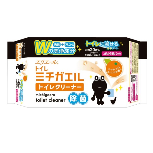 大王製紙　エリエール　ミチガエルトイレクリーナー　つめかえ用　１セット（２０枚：１０枚×２パック）1