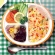 小森樹脂　フタ付ランチプレート「楽弁」　丸型　オレンジ　１個2