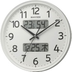 リズム　電波掛時計　フィットウェーブリブＡ０３　温度湿度カレンダー表示付　８ＦＹＡ０３ＳＲ