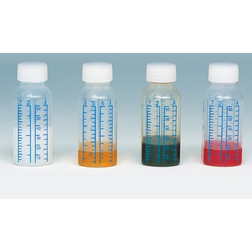 シンリョウ　プリントメモリ瓶　青目盛　６０ｍＬ　１セット（２００本）2