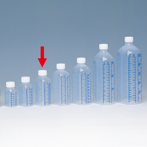 【クリックで詳細表示】診療化成 プリントメモリ瓶 青目盛 100ml 107030 1セット(140本) 107030 140ホン