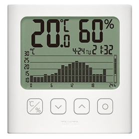 タニタ　グラフ付きデジタル温湿度計　ホワイト　ＴＴ－５８０－ＷＨ　１個