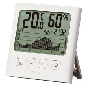 タニタ　グラフ付きデジタル温湿度計　ホワイト　ＴＴ－５８０－ＷＨ　１個2