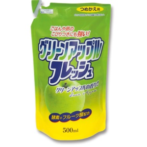 ロケット石鹸　フルーツ酸配合　フレッシュ　グリーンアップル　詰替用　５００ｍｌ　１パック1