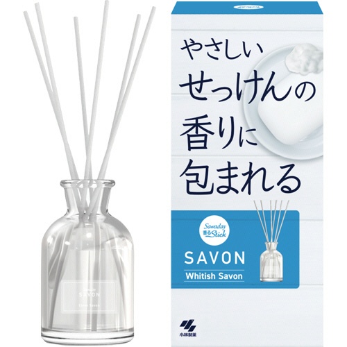 小林製薬　サワデー　香るスティック　ＳＡＶＯＮ　ホワイティッシュサボン　本体　７０ｍｌ　１セット1