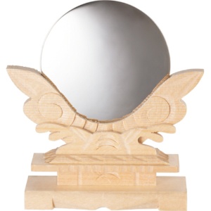 フィットポスト　神鏡　２．０寸　木製台付　１個1