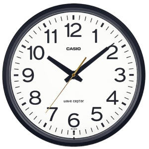 カシオ　電波掛時計　メタリックブラック　ＩＱ－４８２Ｊ－１ＪＦ　１台1
