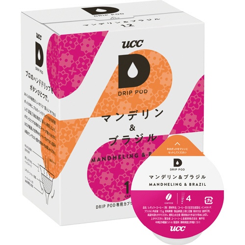 ＵＣＣ　ＤＲＩＰ　ＰＯＤ（ドリップポッド）　マンデリン＆ブラジル　１箱（１２杯）1