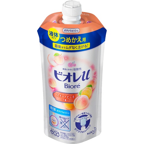 花王　ビオレｕ　ボディウォッシュ　スイートピーチの香り　つめかえ用　３４０ｍＬ　１パック1