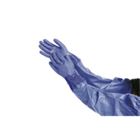 ショーワグローブ　Ｎｏ．６９５　腕カバー付耐油ビニローブ　Ｍ　ブルー　ＮＯ．６９５－Ｍ　１双