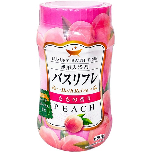 ライオンケミカル　薬用入浴剤バスリフレ　ももの香り　本体　６８０ｇ　１本1