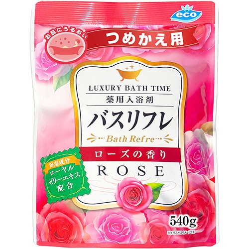 ライオンケミカル　薬用入浴剤バスリフレ　ローズの香り　つめかえ用　５４０ｇ　１パック1