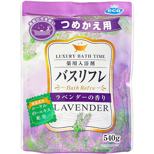 ライオンケミカル　薬用入浴剤バスリフレ　ラベンダーの香り　つめかえ用　５４０ｇ　１パック1