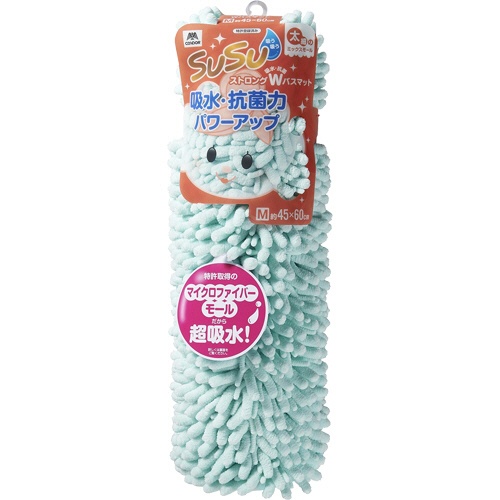 山崎産業　ＳＵＳＵ抗菌ストロングＷ　バスマット　Ｍ　フェミニンブルー　１枚1