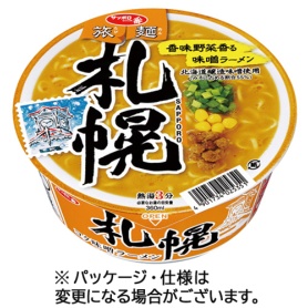 サンヨー食品　サッポロ一番　旅麺　札幌味噌ラーメン　９９ｇ　１ケース（１２食）