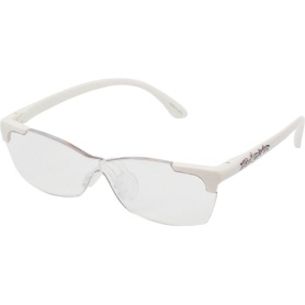 キングジム　ａｒｅｍａ　メガネ型拡大鏡　白（花柄）　ＡＭ４１シロ　１個