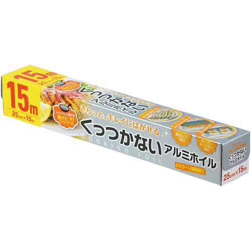 大和物産　くっつかないアルミホイル　２５ｃｍ×１５ｍ　１本1