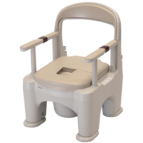 パナソニック　エイジフリー　ポータブルトイレ　座楽　ラフィーネ　プラスチック便座　ベージュ　ＰＮ－Ｌ３０２００ＢＥ　１台1