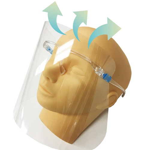 ＵＫ・ＰＲＯＤＵＣＴＳ　ＵＫフェイスシールド　専用眼鏡１個＋交換用フェイスシールド１０枚入　１セット6