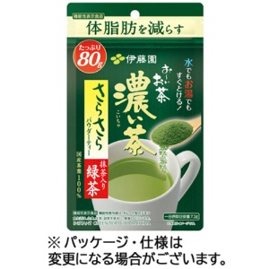 伊藤園　おーいお茶　濃い茶　さらさら抹茶入り緑茶　８０ｇ　１パック1