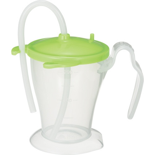 オオサキメディカル　プラスハート　ベッド柵にも掛けられる　ストローカップ　グリーン　２５０ｍＬ　１個1