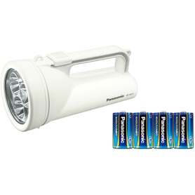 パナソニック　ワイドパワーＬＥＤ強力ライト　乾電池エボルタＮＥＯ単１形４本付　ホワイト　ＢＦ－ＢＳ０２Ｋ－Ｗ　１個