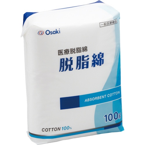 オオサキメディカル　脱脂綿　平　１００ｇ　１パック1