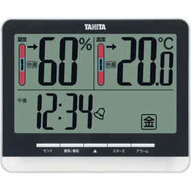 タニタ　温湿度計　ブラック　ＴＴ－５３８ＢＫ　１個