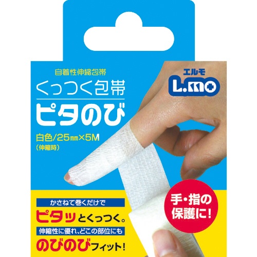 日進医療器　エルモ　くっつく包帯ピタのび　白色　２５ｍｍ×５ｍ　１巻1
