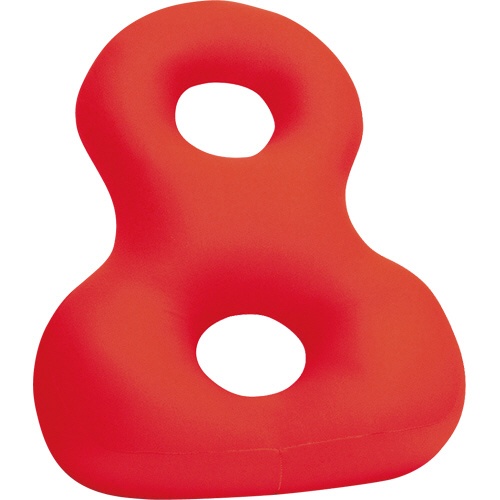 ＭＯＧＵ　背すじをのばす８の字クッション　赤　１個1