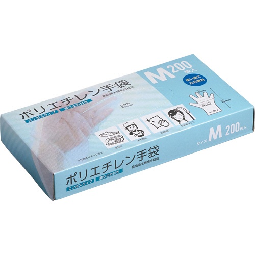 クラフトマン　ポリエチレン手袋　Ｍ　ＰＧＨＫ－０２　１パック（２００枚）1