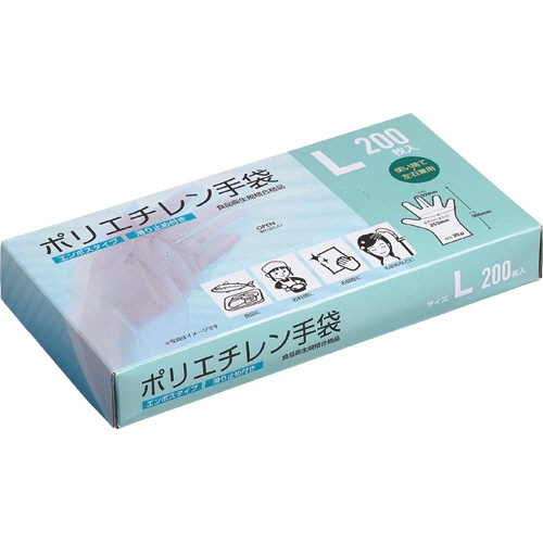 クラフトマン　ポリエチレン手袋　Ｌ　ＰＧＨＫ－０３　１パック（２００枚）1