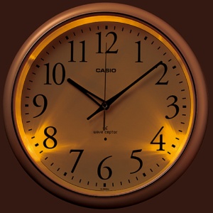 カシオ　夜見えライト付電波掛時計　パールホワイト　ＩＱ－１０５０ＮＪ－７ＪＦ　１台2