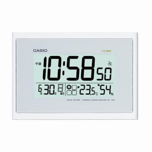 カシオ　生活環境お知らせ電波掛置時計　温湿度計付　ホワイト　ＩＤＬ－１００Ｊ－７ＪＦ　１台1