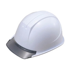 谷沢製作所　エアライト搭載ヘルメット（高通気タイプ・通気孔なし）　帽体色ホワイト　バイザー色透明グレー　１６１－ＪＺＶ－Ｖ２－Ｗ３－Ｊ　１個