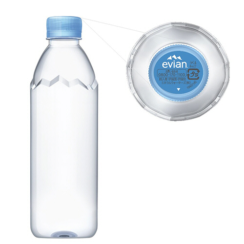 ダノン エビアン ラベルレス 500ml×24本 PET (水・ミネラル