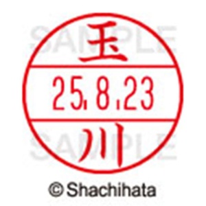 シヤチハタ　データーネームＥＸ１５号　キャップ式　既製品　本体＋印面（氏名印：玉川）セット　ＸＧＬ－１５Ｈ－Ｒ＋１５Ｍ　（１４４２　タマガワ）　１個6