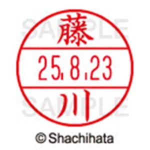 シヤチハタ　データーネームＥＸ１５号　キャップ式　既製品　本体＋印面（氏名印：藤川）セット　ＸＧＬ－１５Ｈ－Ｒ＋１５Ｍ　（１７４４　フジカワ）　１個6