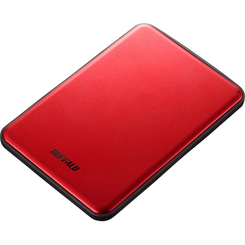 バッファロー　ＭｉｎｉＳｔａｔｉｏｎ　ＵＳＢ３．１（Ｇｅｎ１）対応　アルミ素材＆薄型ポータブルＨＤＤ　２ＴＢ　レッド　ＨＤ－ＰＵＳ２．０Ｕ３－ＲＤＤ　１台1