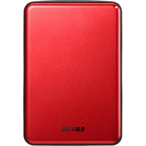 バッファロー　ＭｉｎｉＳｔａｔｉｏｎ　ＵＳＢ３．１（Ｇｅｎ１）対応　アルミ素材＆薄型ポータブルＨＤＤ　２ＴＢ　レッド　ＨＤ－ＰＵＳ２．０Ｕ３－ＲＤＤ　１台2