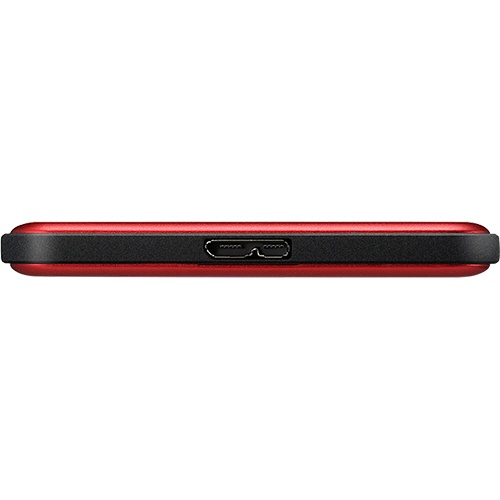 バッファロー　ＭｉｎｉＳｔａｔｉｏｎ　ＵＳＢ３．１（Ｇｅｎ１）対応　アルミ素材＆薄型ポータブルＨＤＤ　２ＴＢ　レッド　ＨＤ－ＰＵＳ２．０Ｕ３－ＲＤＤ　１台3