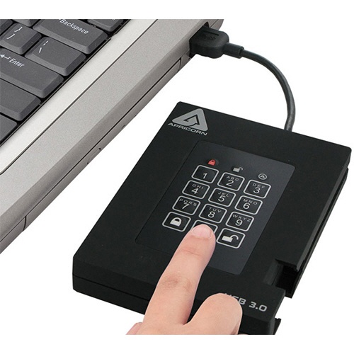 Ａｐｒｉｃｏｒｎ　Ａｅｇｉｓ　Ｆｏｒｔｒｅｓｓ　暗証番号対応ポータブルＳＳＤ　１ＴＢ　Ａ２５－３ＰＬ２５６－Ｓ１０００Ｆ（Ｒ２）　１台2