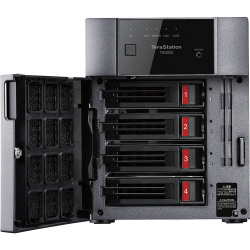 バッファロー　ＴｅｒａＳｔａｔｉｏｎ　ＮＡＳ専用ＨＤＤ搭載　法人向けＮＡＳ　デスクトップモデル　４ドライブ　４ＴＢ　ＴＳ３４２０ＤＮ０４０４　１台3